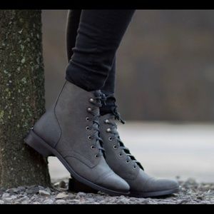 COPY - Gray Vegan Leather Thursday Boots (Co.) Captain Style. size 8.5 women’s …